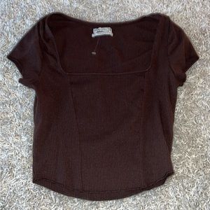 Urban Outfitters Brown Squareneck Top
